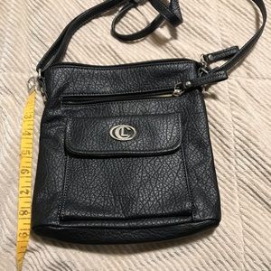Black leather like purse